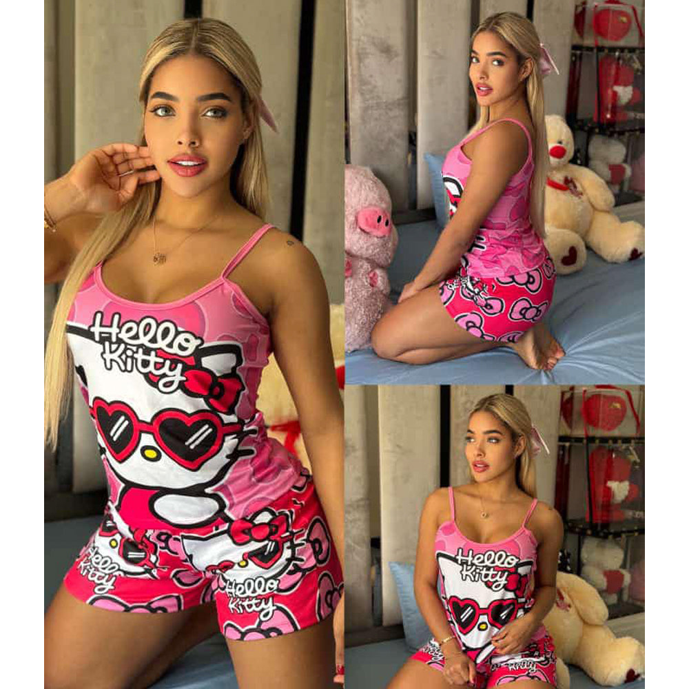 Set pijamas en tirantes - Talla Unica