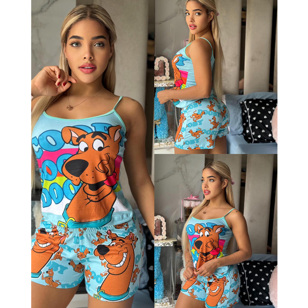 Set pijamas en tirantes - Talla Unica