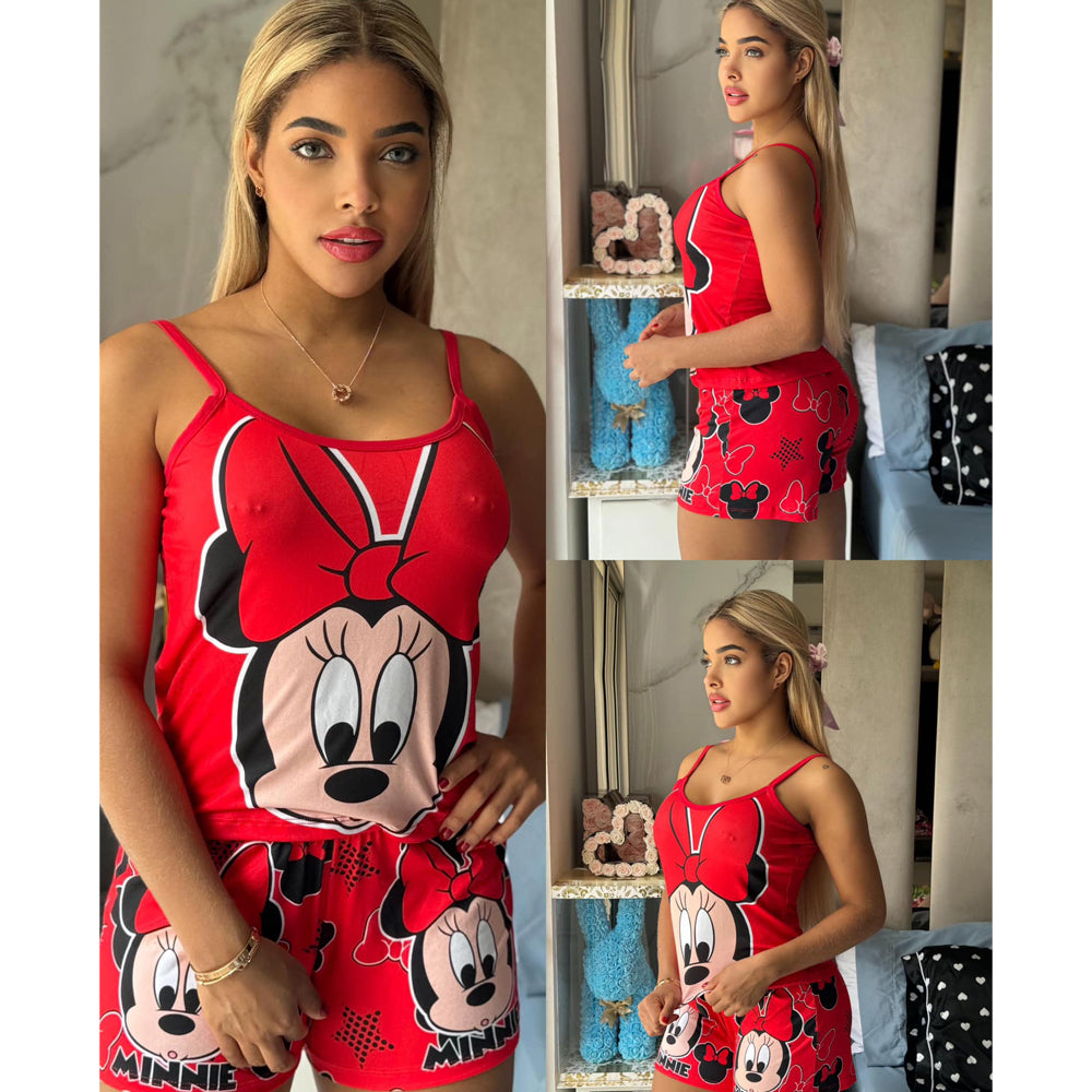 Set pijamas en tirantes - Talla Unica