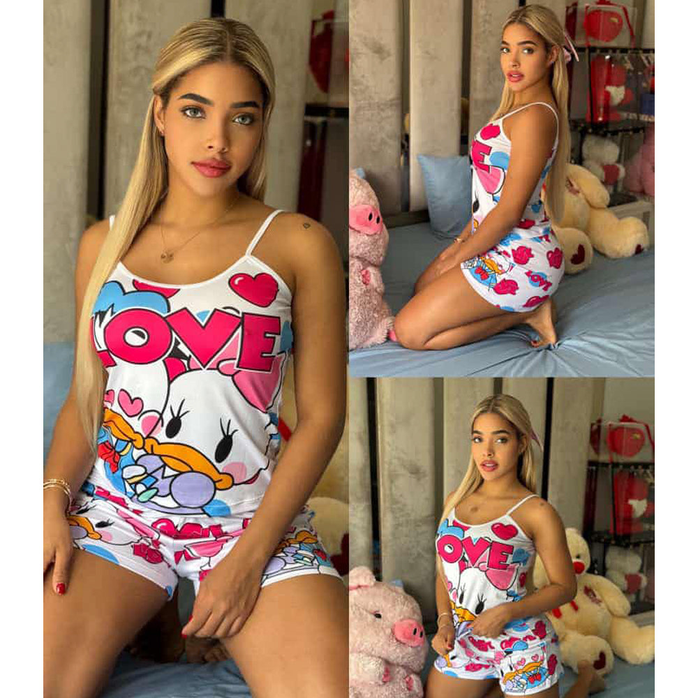 Set pijamas en tirantes - Talla Unica